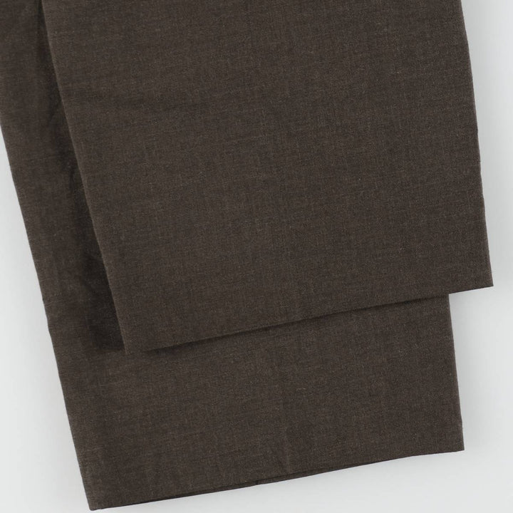JOHN ALEXANDER Two-Pleat Slacks, Made in USA, Men's W34 (approx.), Vintage unclear brown type Vintage Second Hand