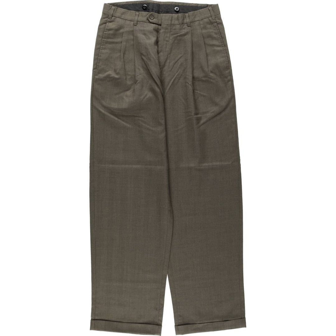 Vintage two-pleat slacks for men, size W31 unclear walnut Vintage Second Hand