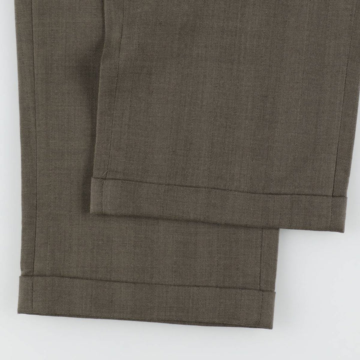 Vintage two-pleat slacks for men, size W31 unclear walnut Vintage Second Hand