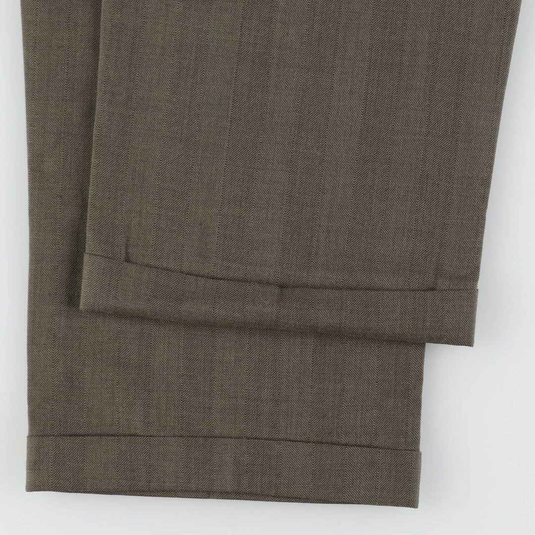 Vintage two-pleat slacks for men, size W31 unclear walnut Vintage Second Hand