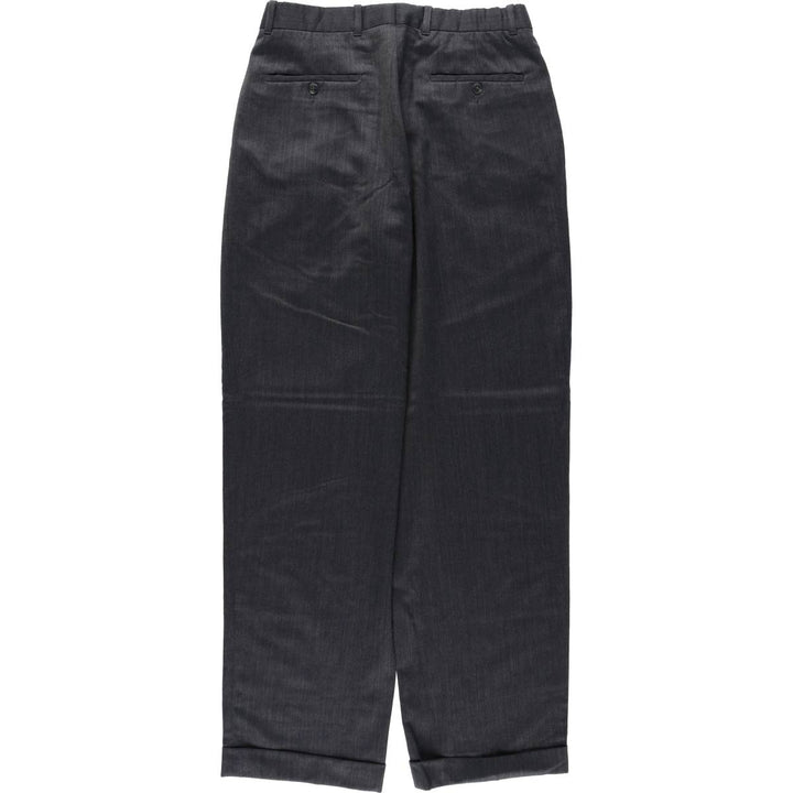 DESIGN II Two-Pleat Slacks Pants, Men's Size W31 (approx.) unclear Charcoal Vintage Second Hand