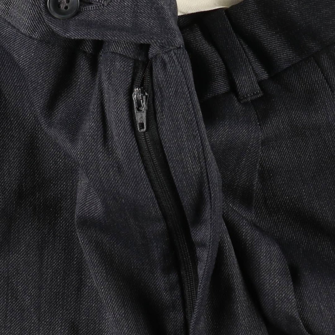 DESIGN II Two-Pleat Slacks Pants, Men's Size W31 (approx.) unclear Charcoal Vintage Second Hand