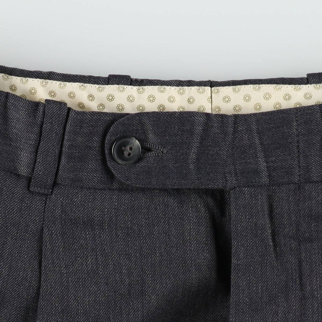 DESIGN II Two-Pleat Slacks Pants, Men's Size W31 (approx.) unclear Charcoal Vintage Second Hand