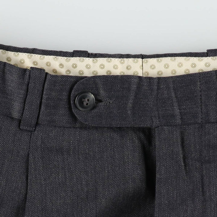 DESIGN II Two-Pleat Slacks Pants, Men's Size W31 (approx.) unclear Charcoal Vintage Second Hand