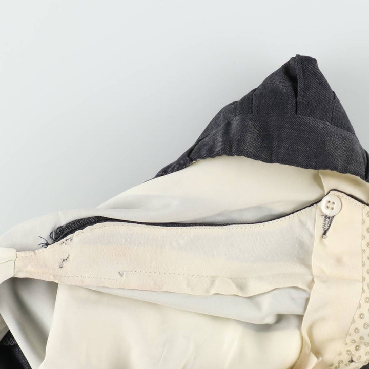 DESIGN II Two-Pleat Slacks Pants, Men's Size W31 (approx.) unclear Charcoal Vintage Second Hand