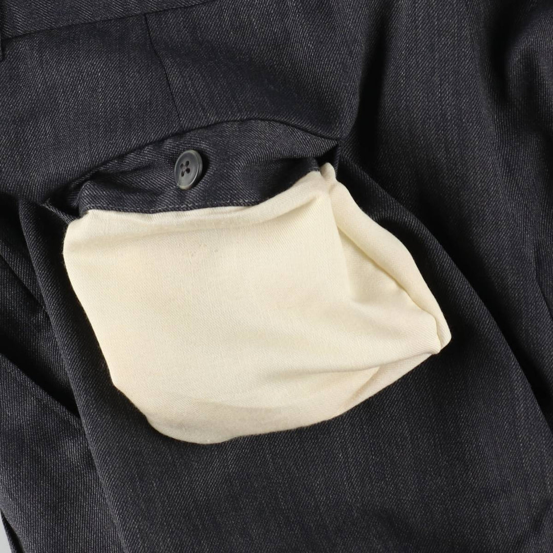 DESIGN II Two-Pleat Slacks Pants, Men's Size W31 (approx.) unclear Charcoal Vintage Second Hand
