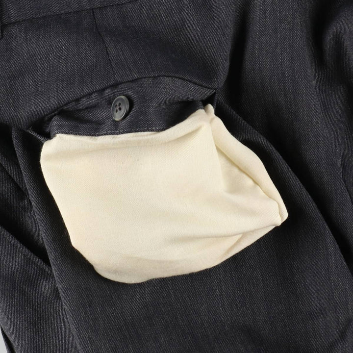 DESIGN II Two-Pleat Slacks Pants, Men's Size W31 (approx.) unclear Charcoal Vintage Second Hand
