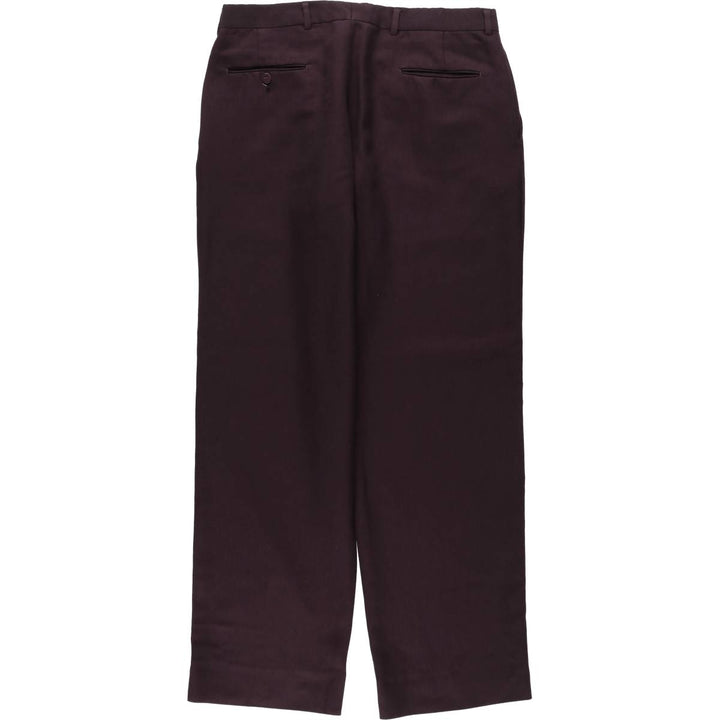 Vintage two-pleat slacks for men, size W34 unclear bordeaux Vintage Second Hand