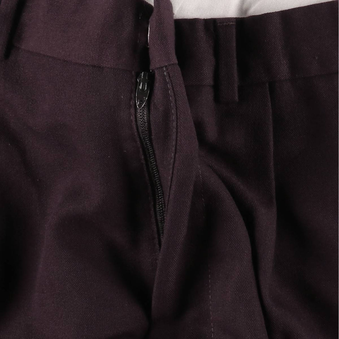 Vintage two-pleat slacks for men, size W34 unclear bordeaux Vintage Second Hand