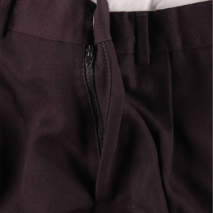 Vintage two-pleat slacks for men, size W34 unclear bordeaux Vintage Second Hand