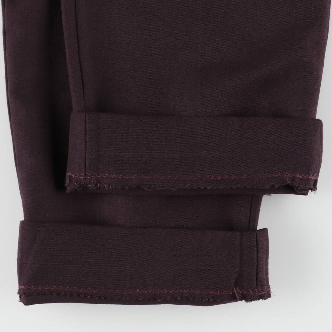 Vintage two-pleat slacks for men, size W34 unclear bordeaux Vintage Second Hand