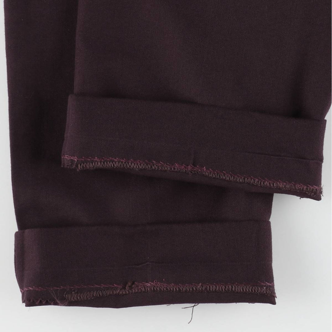Vintage two-pleat slacks for men, size W34 unclear bordeaux Vintage Second Hand
