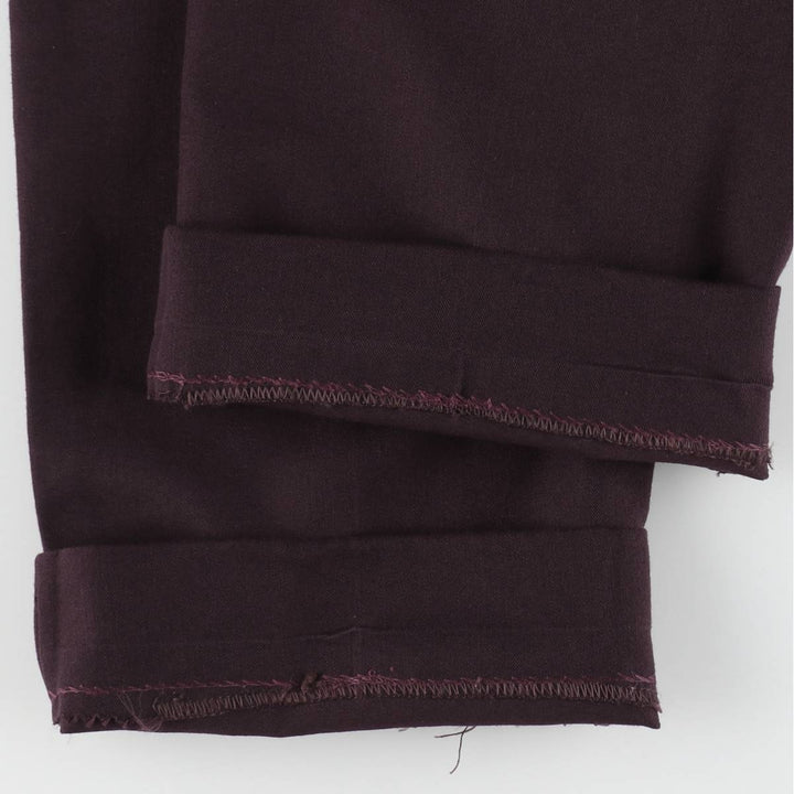 Vintage two-pleat slacks for men, size W34 unclear bordeaux Vintage Second Hand