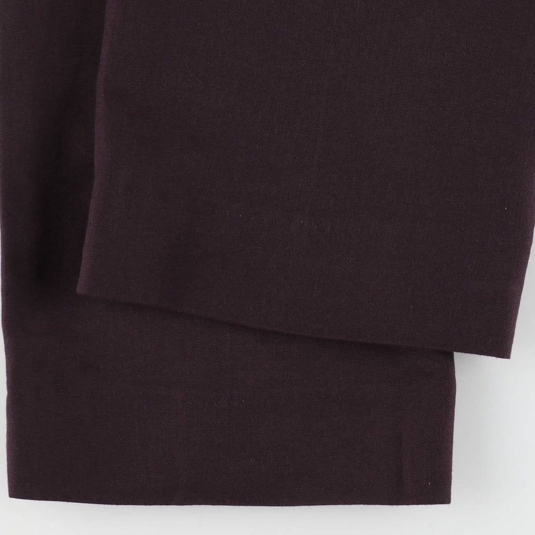 Vintage two-pleat slacks for men, size W34 unclear bordeaux Vintage Second Hand