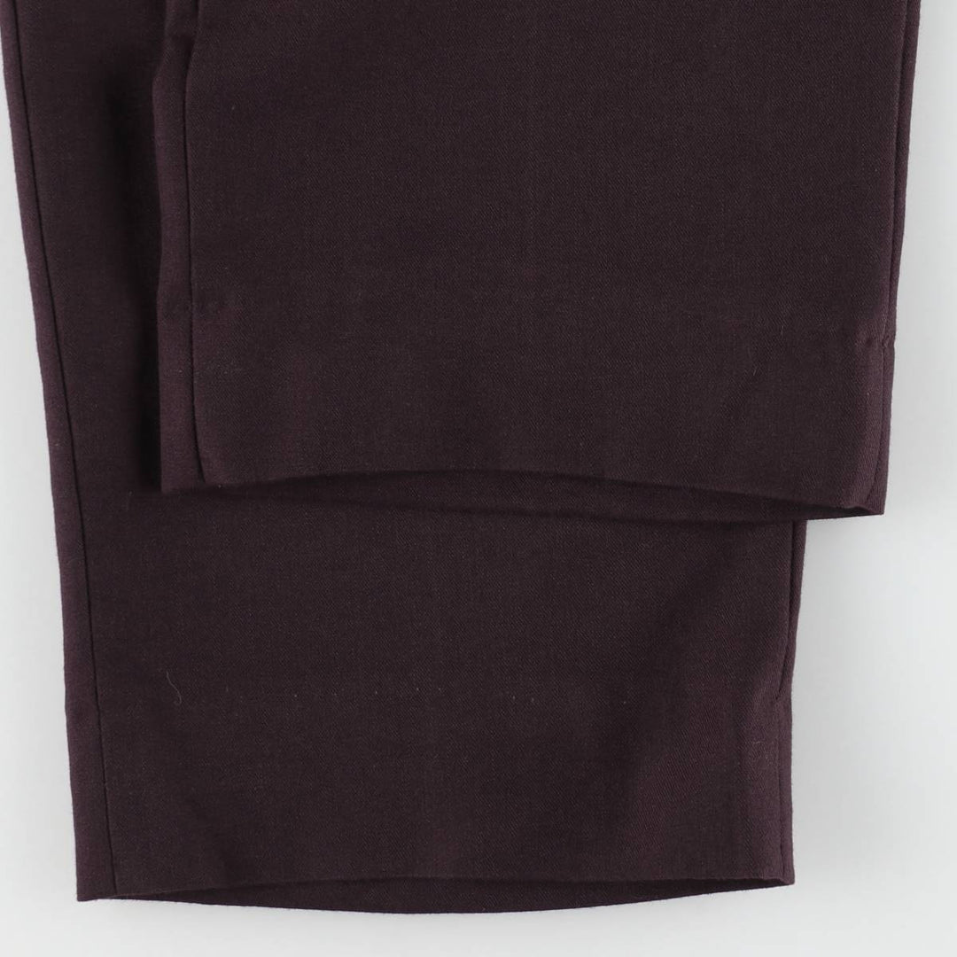 Vintage two-pleat slacks for men, size W34 unclear bordeaux Vintage Second Hand