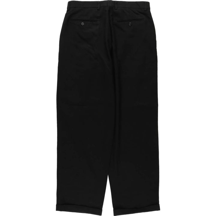 Perry Ellis PERRY ELLIS PORTFOLIO Two-pleat Slacks Men's Size W34 unclear black type Vintage Second Hand