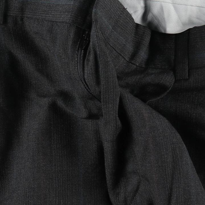 80s-90'S Town Craft Stripe Pattern Two-Pleat Slacks Pants, Made in USA, Men's W36 (approx.), Vintage unclear Charcoal Vintage Second Hand