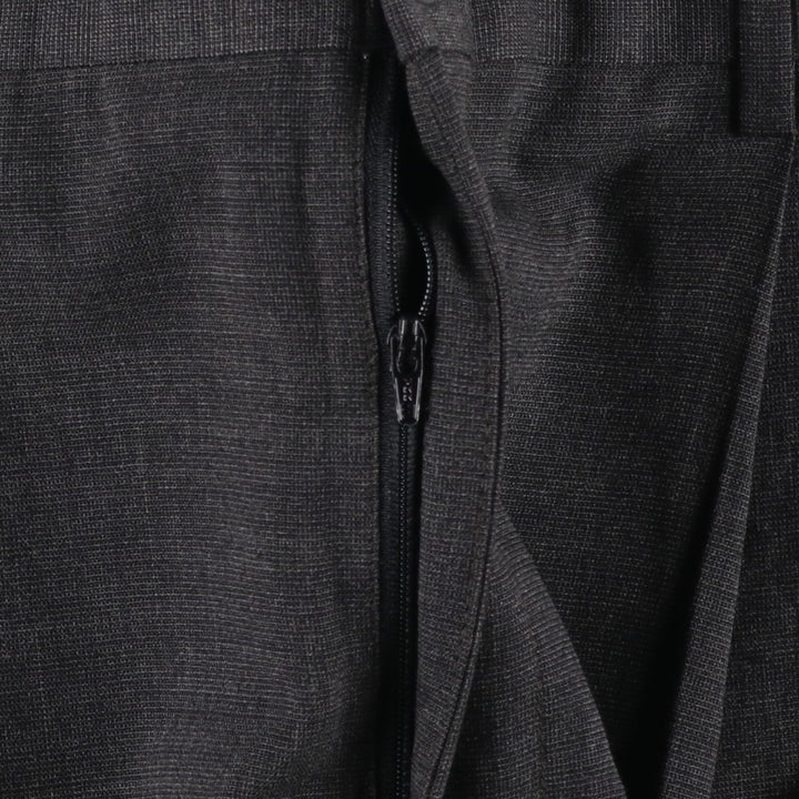 Perry Ellis men's one-tuck slacks, size W34 (approx.) polyester Charcoal Vintage Second Hand