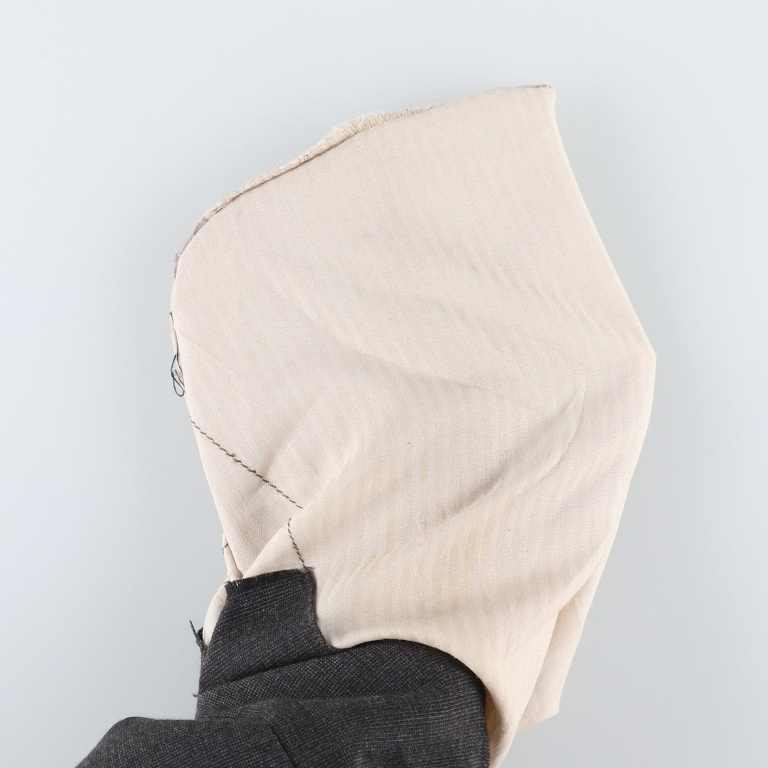 Perry Ellis men's one-tuck slacks, size W34 (approx.) polyester Charcoal Vintage Second Hand