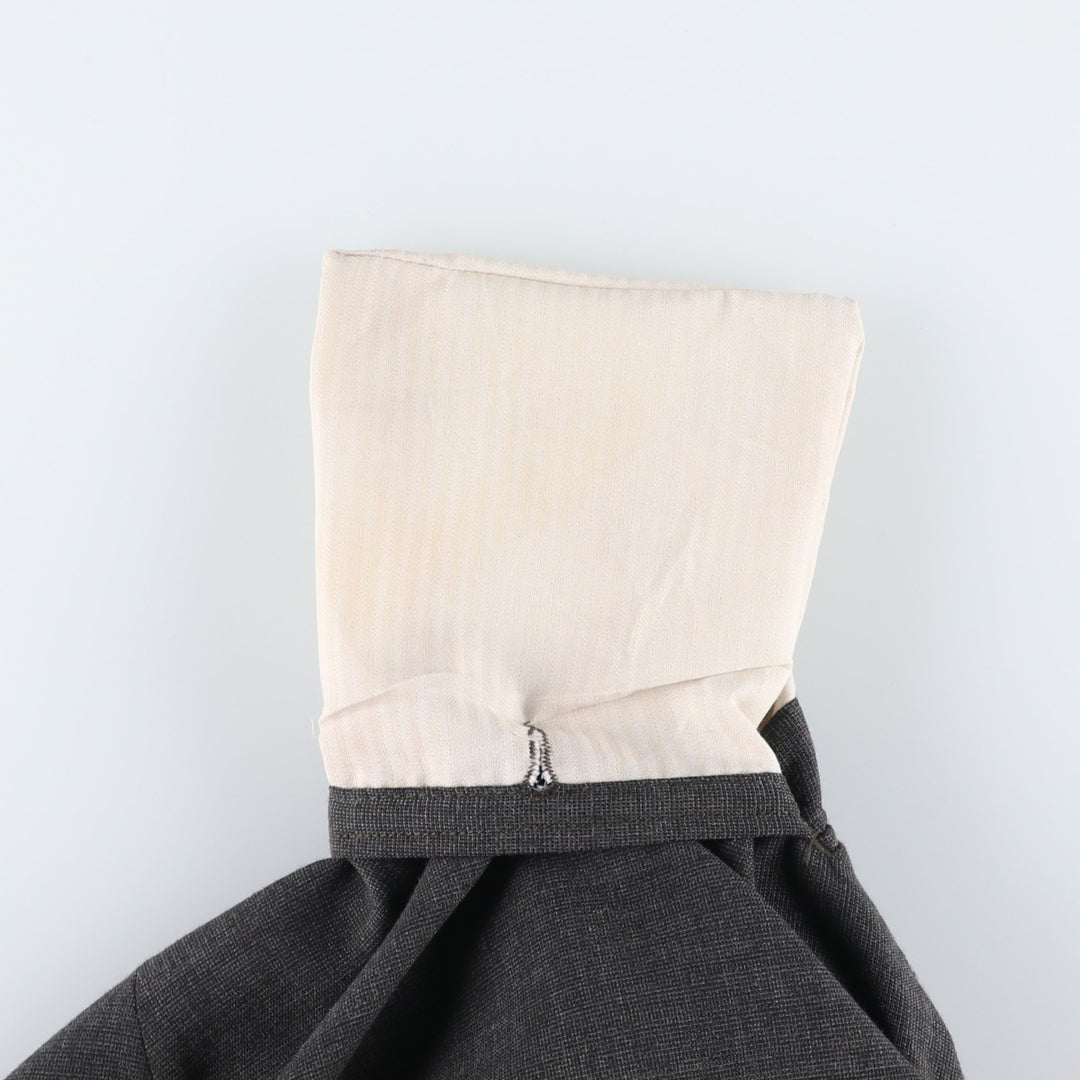 Perry Ellis men's one-tuck slacks, size W34 (approx.) polyester Charcoal Vintage Second Hand