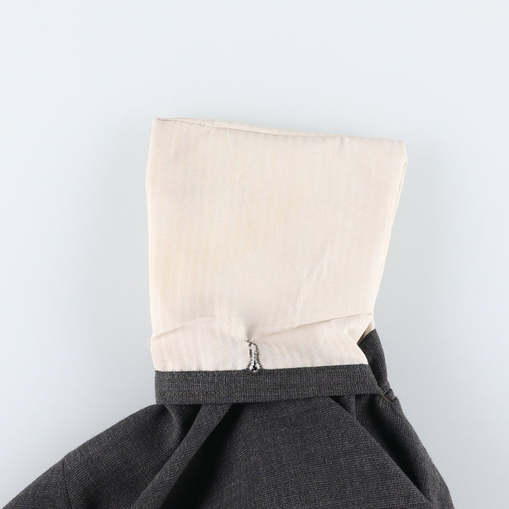 Perry Ellis men's one-tuck slacks, size W34 (approx.) polyester Charcoal Vintage Second Hand