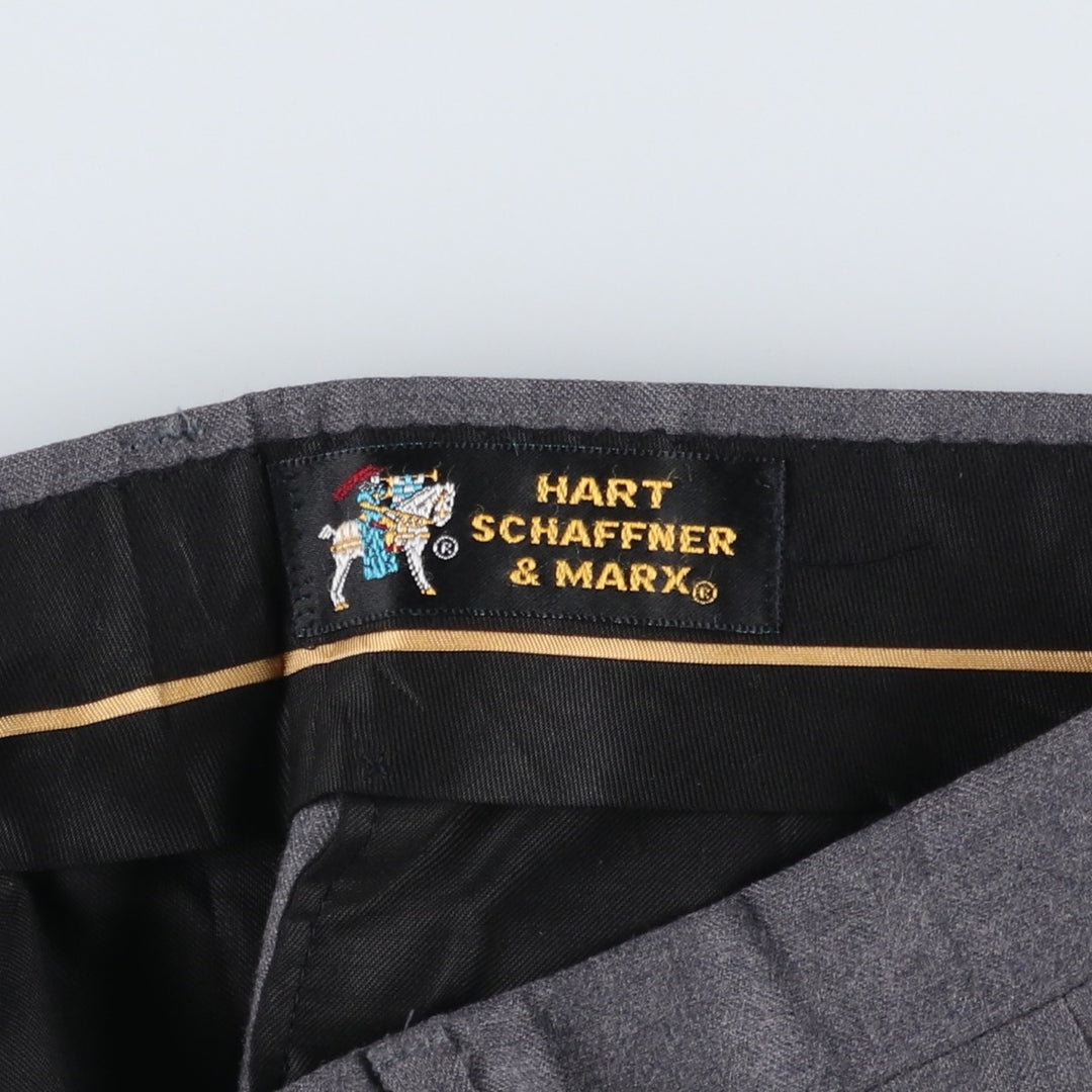 HART SCHAFFNER AND MARX Wool Trousers, Slacks, Men's Size W32 (approx.), Vintage wool gray type Vintage Second Hand