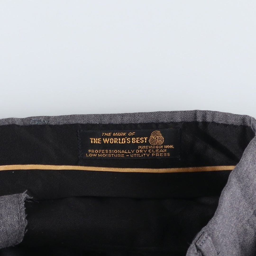 HART SCHAFFNER AND MARX Wool Trousers, Slacks, Men's Size W32 (approx.), Vintage wool gray type Vintage Second Hand