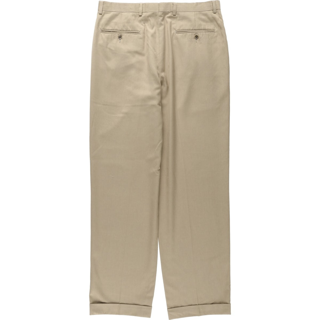 Ralph Lauren LAUREN Two-pleat slacks for men, size W33 (approx.) unclear Beige type Vintage Second Hand