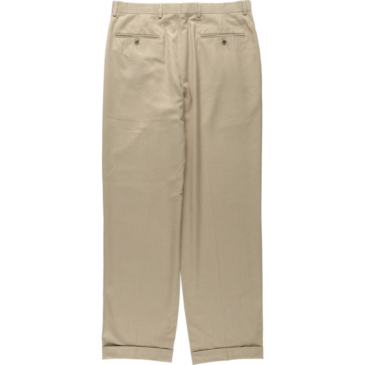 Ralph Lauren LAUREN Two-pleat slacks for men, size W33 (approx.) unclear Beige type Vintage Second Hand