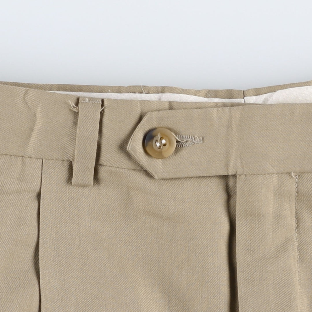 Ralph Lauren LAUREN Two-pleat slacks for men, size W33 (approx.) unclear Beige type Vintage Second Hand
