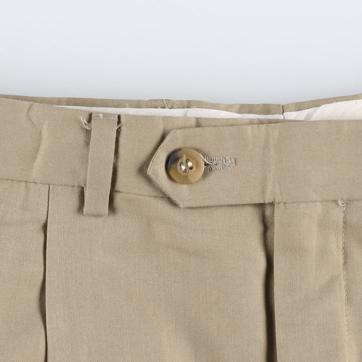 Ralph Lauren LAUREN Two-pleat slacks for men, size W33 (approx.) unclear Beige type Vintage Second Hand