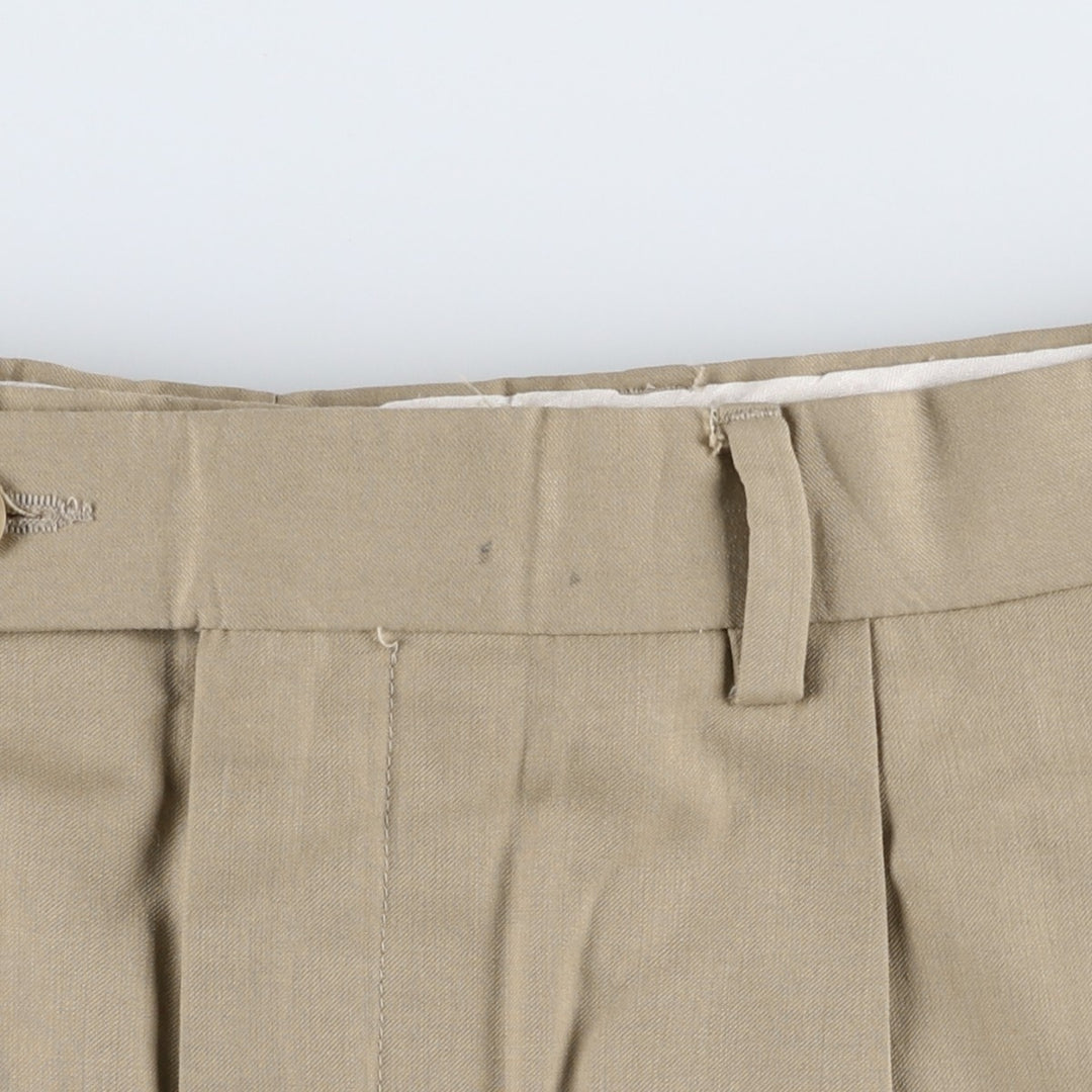 Ralph Lauren LAUREN Two-pleat slacks for men, size W33 (approx.) unclear Beige type Vintage Second Hand