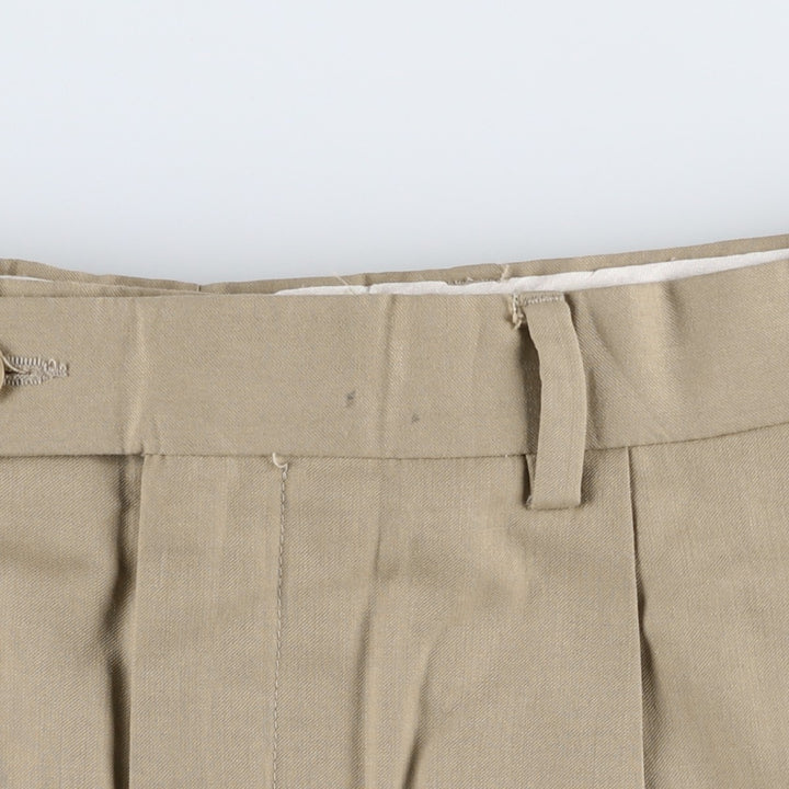 Ralph Lauren LAUREN Two-pleat slacks for men, size W33 (approx.) unclear Beige type Vintage Second Hand
