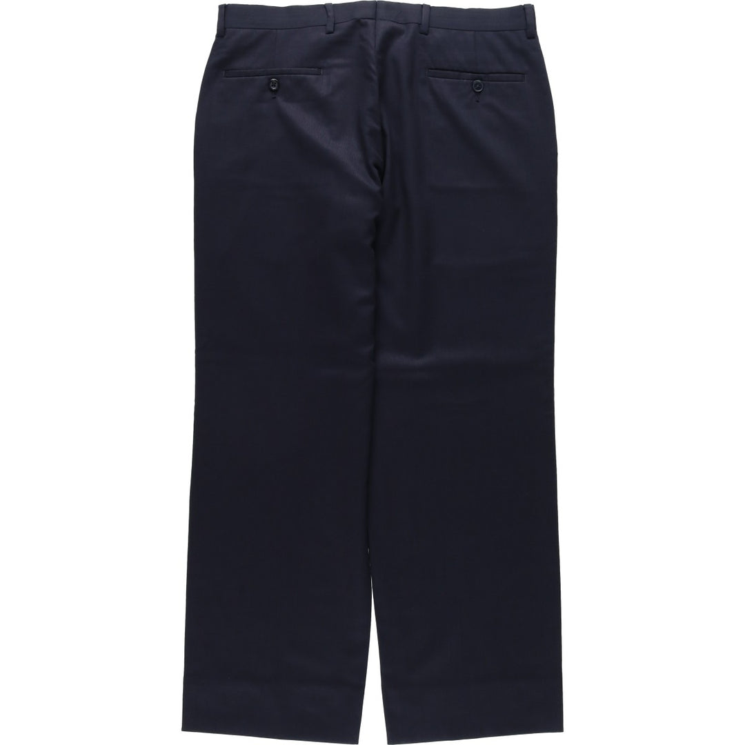 2000'S Calvin Klein wool trousers/slacks, men's size W34 (approx.) wool navy blue type Vintage Second Hand