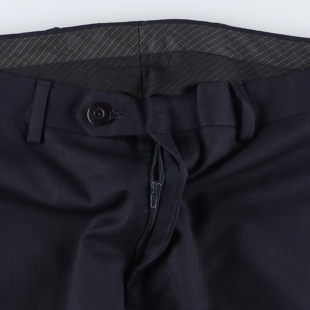2000'S Calvin Klein wool trousers/slacks, men's size W34 (approx.) wool navy blue type Vintage Second Hand