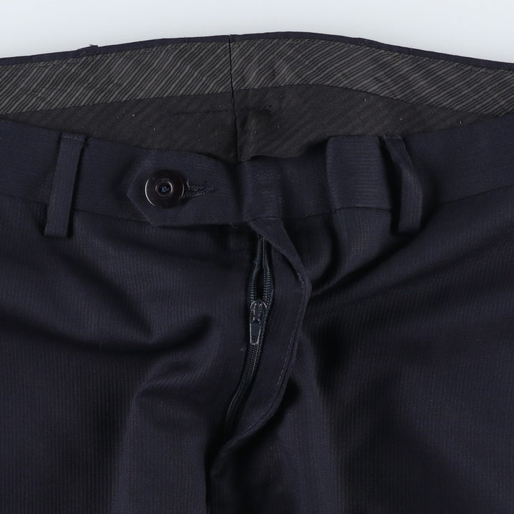 2000'S Calvin Klein wool trousers/slacks, men's size W34 (approx.) wool navy blue type Vintage Second Hand