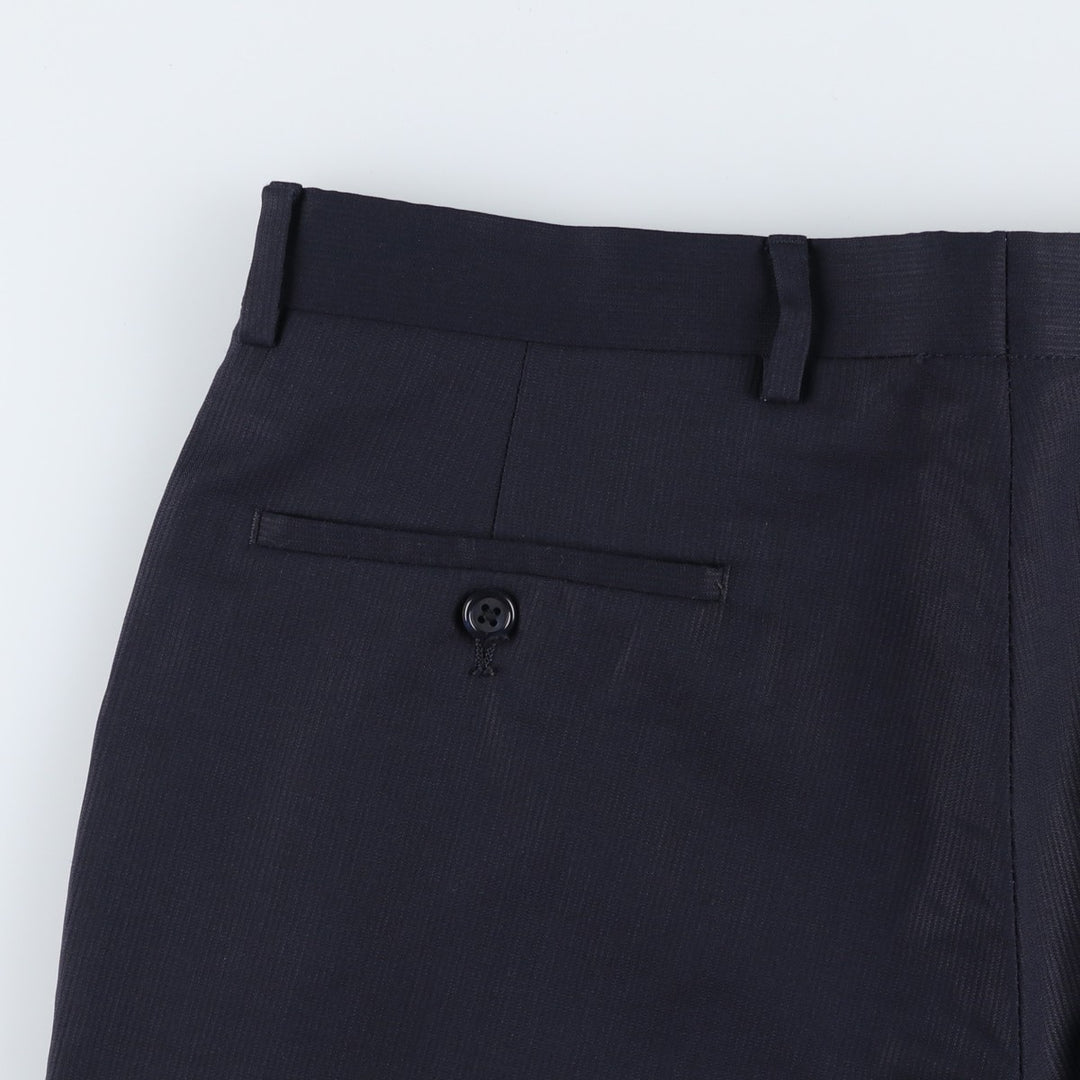 2000'S Calvin Klein wool trousers/slacks, men's size W34 (approx.) wool navy blue type Vintage Second Hand