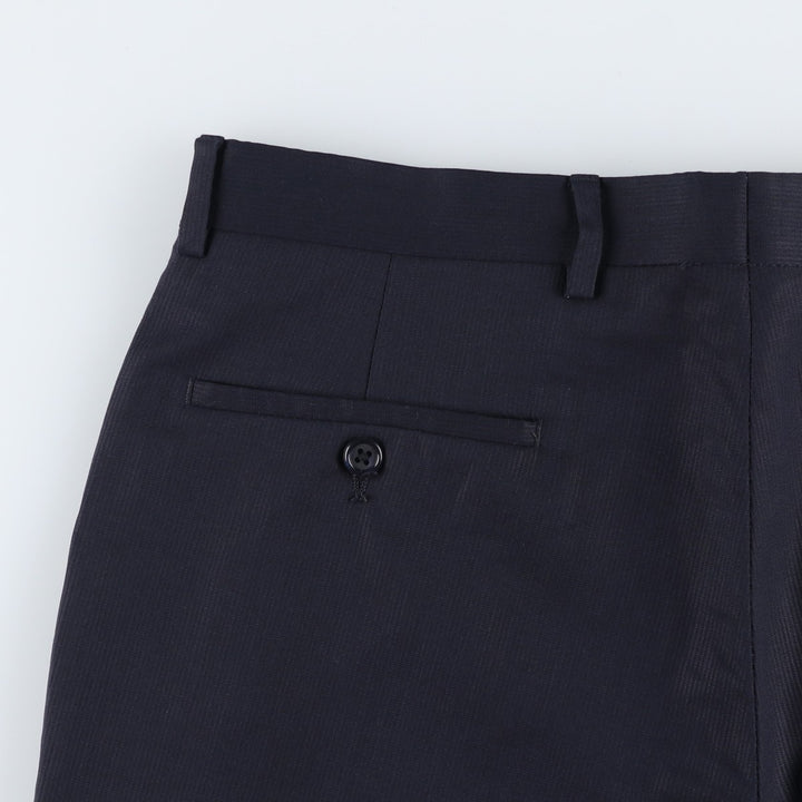 2000'S Calvin Klein wool trousers/slacks, men's size W34 (approx.) wool navy blue type Vintage Second Hand