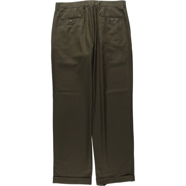Ralph Lauren LAUREN Two-pleat slacks for men, size W33 (approx.) unclear Khaki type Vintage Second Hand