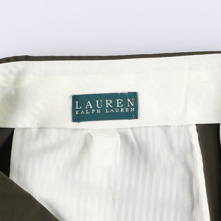 Ralph Lauren LAUREN Two-pleat slacks for men, size W33 (approx.) unclear Khaki type Vintage Second Hand