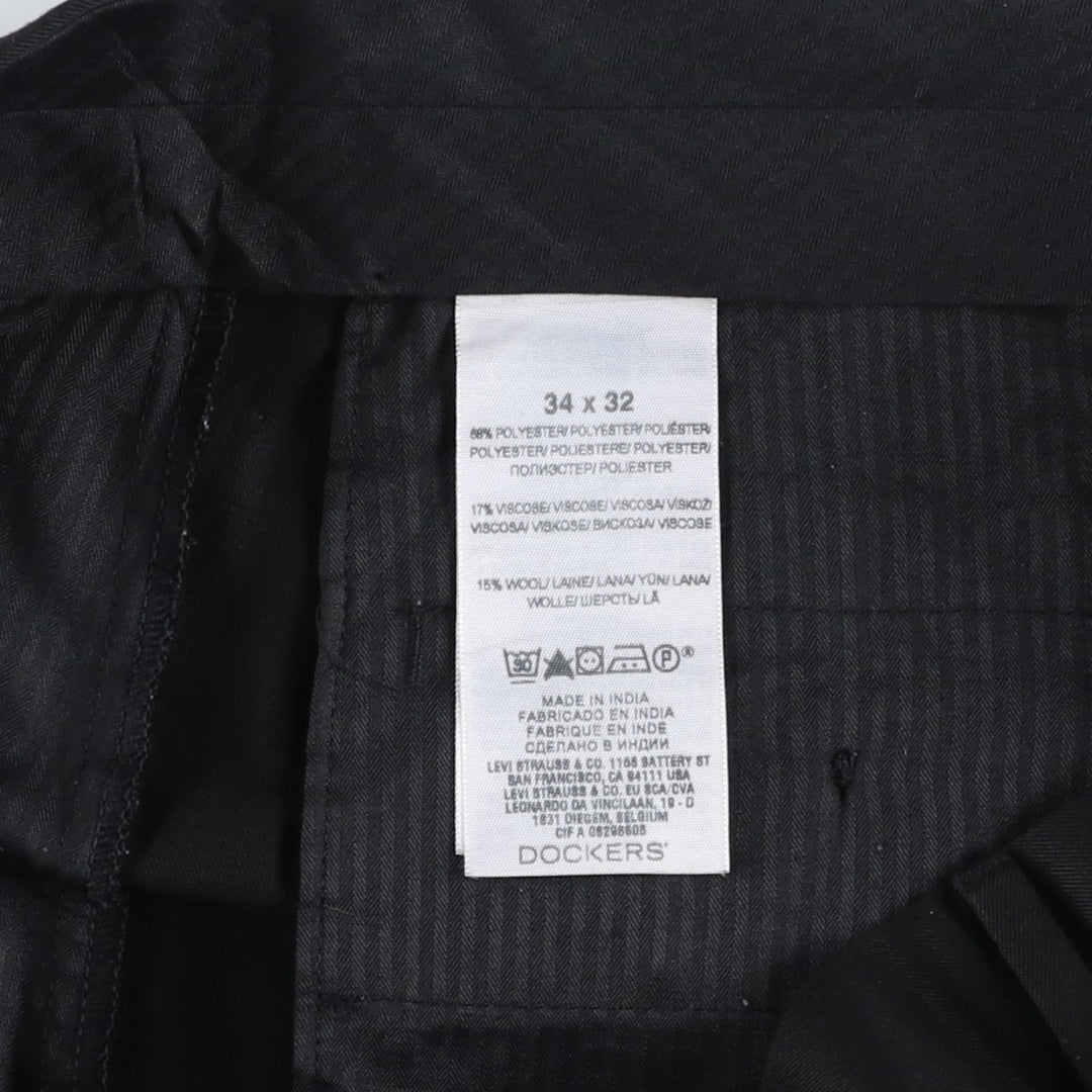 Dockers Straight polyester black type Vintage Second Hand