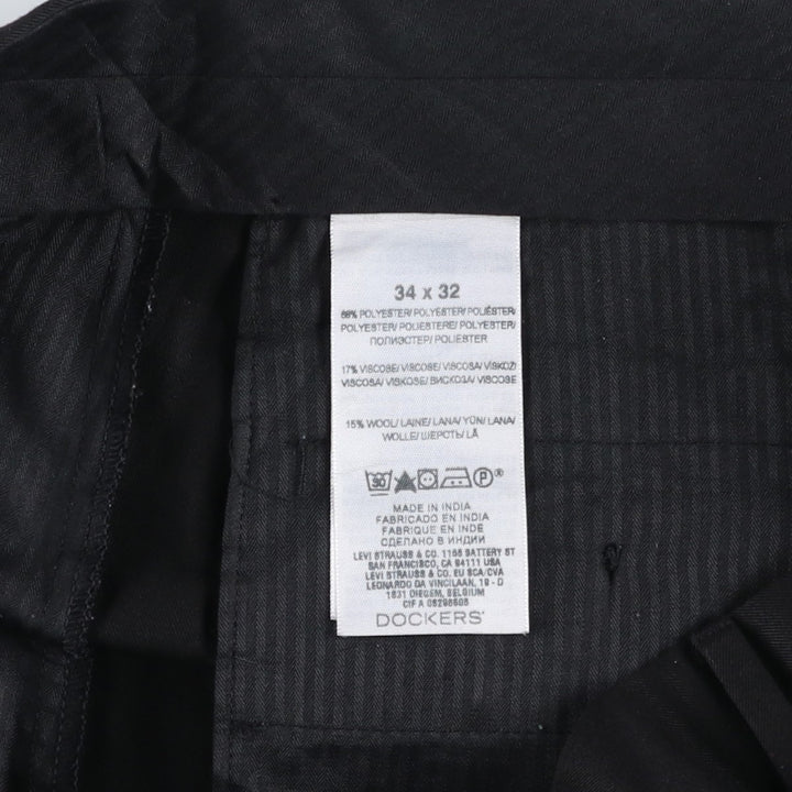 Dockers Straight polyester black type Vintage Second Hand