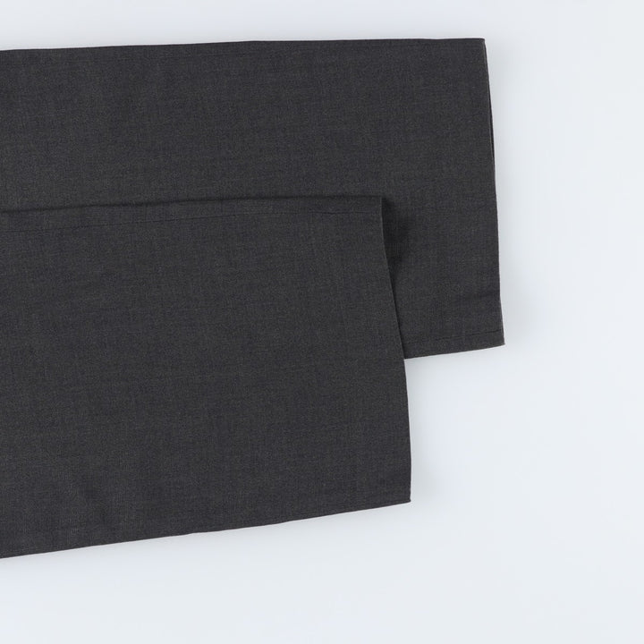 80s-90'S Lands' End Two-Pleat Wool Trousers, Made in USA, Men's Size W34 (approx.), Vintage wool Charcoal Vintage Second Hand