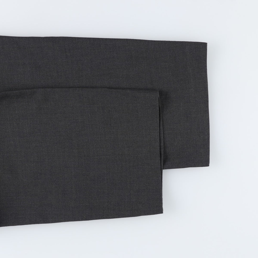 80s-90'S Lands' End Two-Pleat Wool Trousers, Made in USA, Men's Size W34 (approx.), Vintage wool Charcoal Vintage Second Hand