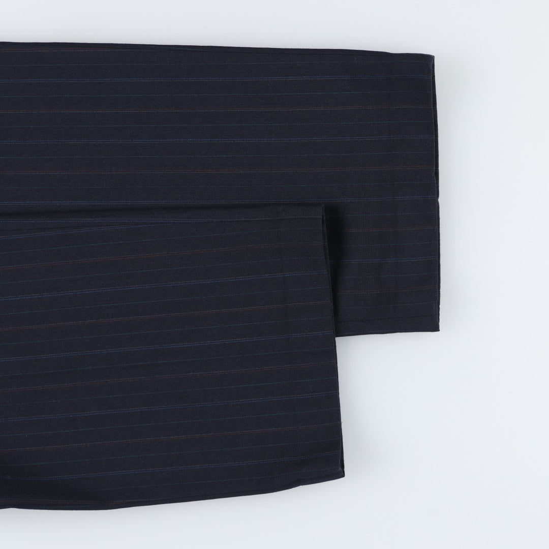 80s-90'S Towncraft Custom Fit Suits Stripe Pattern Two-Pleat Slacks Pants Men's W34 (approx.) Vintage unclear navy blue type Vintage Second Hand