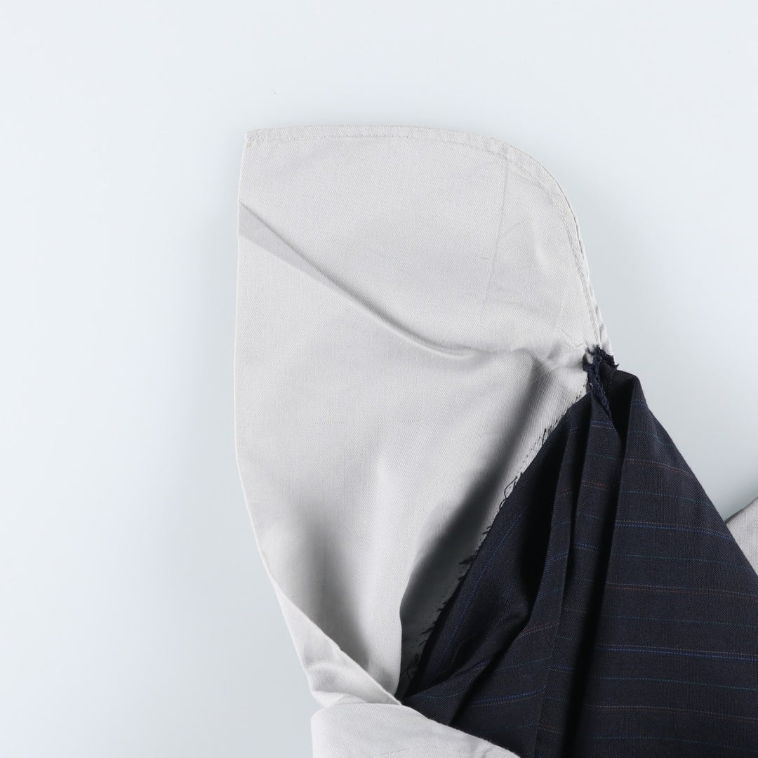 80s-90'S Towncraft Custom Fit Suits Stripe Pattern Two-Pleat Slacks Pants Men's W34 (approx.) Vintage unclear navy blue type Vintage Second Hand