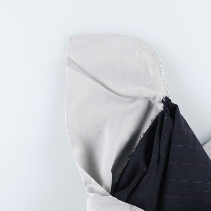 80s-90'S Towncraft Custom Fit Suits Stripe Pattern Two-Pleat Slacks Pants Men's W34 (approx.) Vintage unclear navy blue type Vintage Second Hand