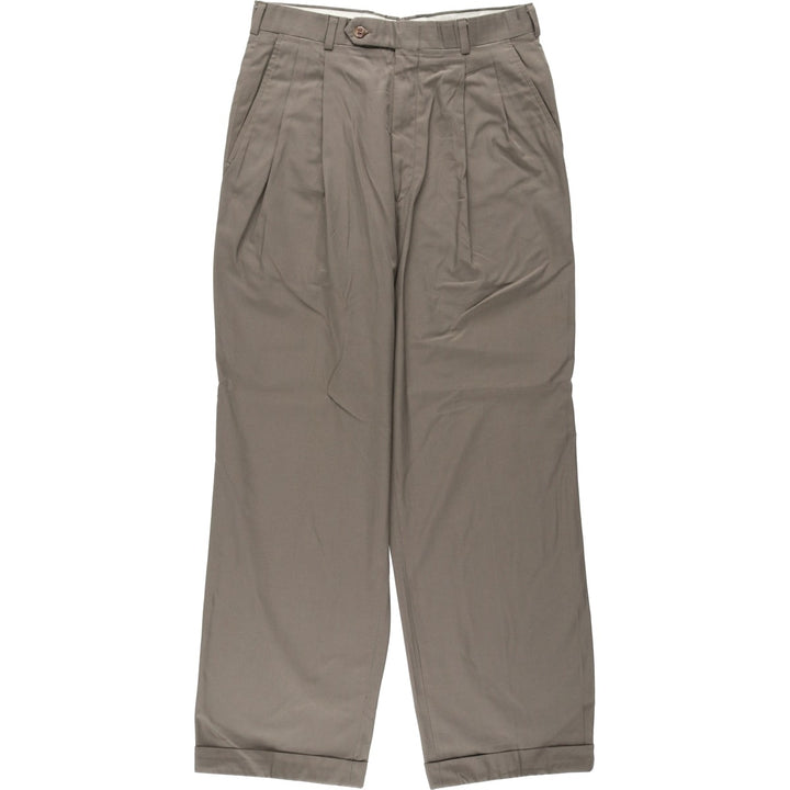Vintage two-pleat slacks for men, size W30 unclear Khaki type Vintage Second Hand