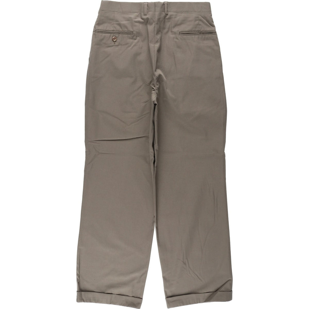 Vintage two-pleat slacks for men, size W30 unclear Khaki type Vintage Second Hand