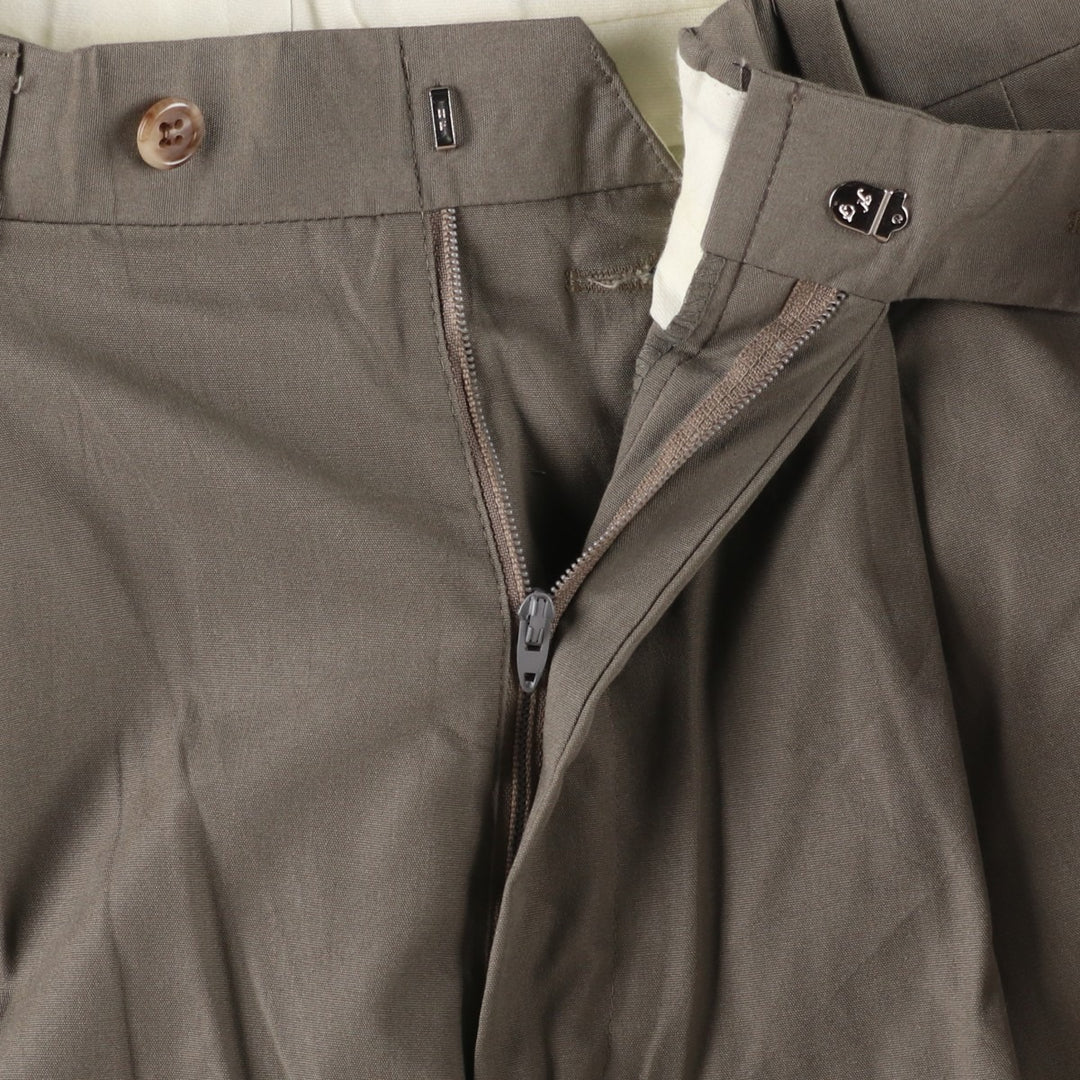 Vintage two-pleat slacks for men, size W30 unclear Khaki type Vintage Second Hand